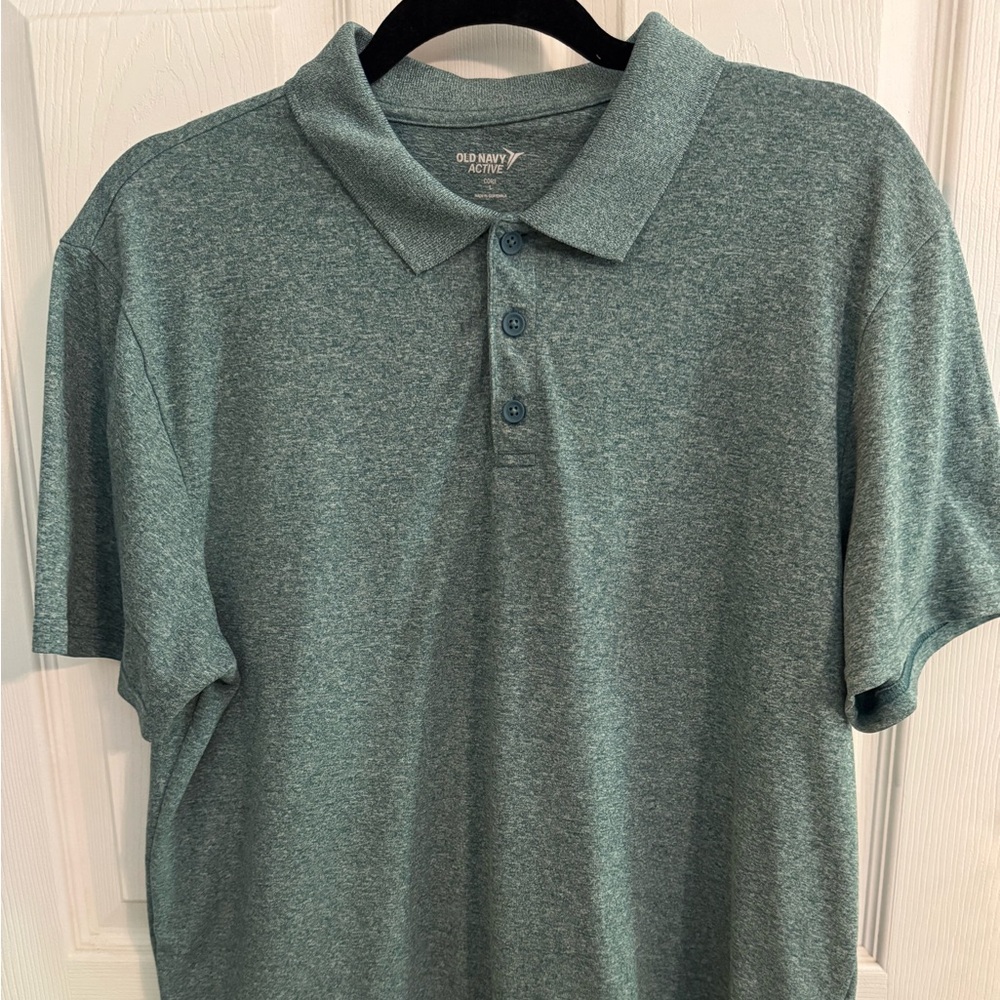 Old Navy Green Polo Shirt Classic Relaxed Fit